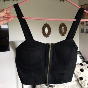 Black crop top